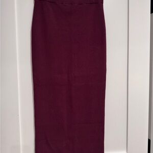 Women's Burgundy Midi Pencil Skirt